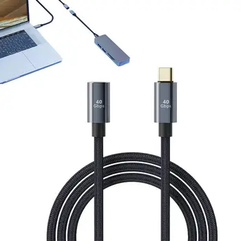 Удлинительный кабел Type C Прехвърляне на USB 4.0 40 gbps Синхронизация Type C между мъжете и жените Удължител 100 W/5A Електронни Принадлежности са Подходящи За