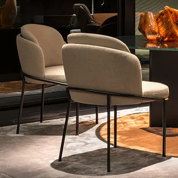 Удобни Метални Трапезни Столове Модерен Стол на Скандинавския Дизайн За Хол Sillas Comedor Маса за Хранене Комплект Кухненски Мебели LQQ30YH 3
