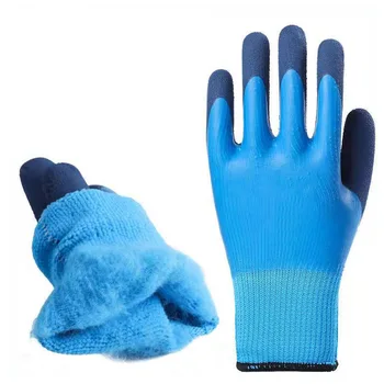 Улични Зимни топли маслоустойчив непромокаеми ръкавици за Риболов, износоустойчиви нескользящие Мъжки ръкавици За транспорт на Строителна площадка