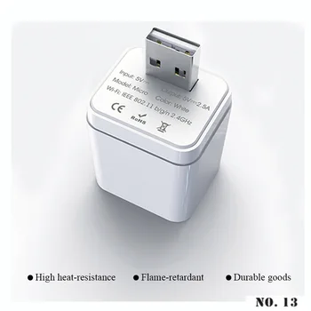 Умен WiFi адаптер Micro USB 5 В, Интелигентен превключвател за USB устройства тип A, Ключа за дистанционно управление на приложенията, концентратор не се изисква 1 бр. 3
