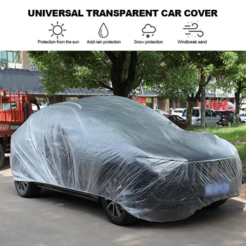 Универсален Прозрачен Automobile Калъф с Еластична Лента PE Пластмаси Прозрачен Пълен Авто Защитен Екран Автомобилни Автомобилни Седалките С Еластична Лента