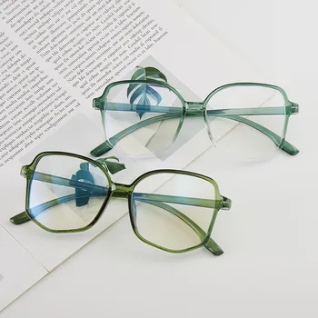 Унисекс очила с големи рамки квадратни Прости очила Оптични очила Против синята светлина на Компютърни очила на жените и мъжете