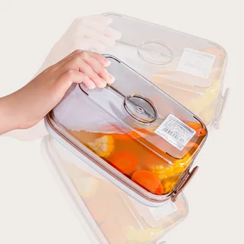 Храни Вакуум Кутия за съхранение на Пресни продукти С Вакуумна Помпа, Кухненски Контейнер За Запечатване, Прозрачен Фланец на Резервоара За Организацията 4