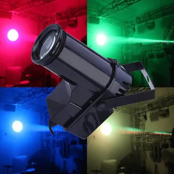 Цветен Лъч на Прожектор 10w RGBW С LED Лампа Pinspot Light Професионален DMX 6CH ДИСКОТЕКА KTV DJ Панорамен Ефект Осветление