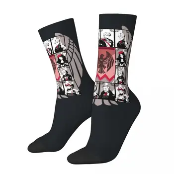 Честит Забавни мъжки компресия чорапи The Black Eagles с участието на женски Байлета Ретро Harajuku Fire Emblem Game Безшевни Экипажный чорап