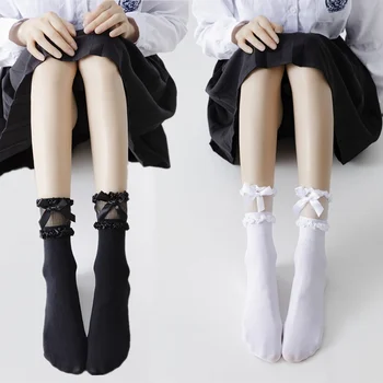 Чорапи До Прасците Свързани С Лък в стил Лолита