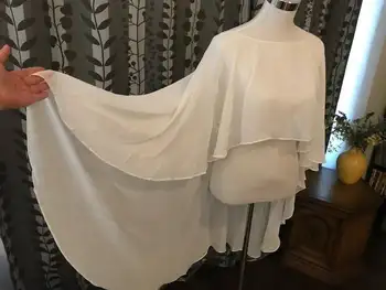 шифоновые дамски шалове сватбен дъждобран булката шал елегантно дълго палто, наметало 1