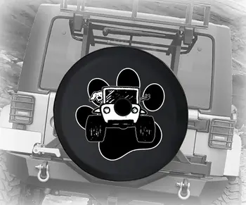 Шофиране с Кучето Suv 4x4 и Отпечатък от Лапа На Неравен терен Приключения Любител на Животните JL Дубликат гума Калъф на резервната