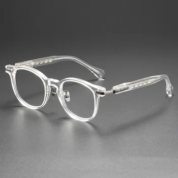 Японски Дизайнерски Кръгли Очила, Мъжки, Женски Ретро Очила Са Ръчно Изработени В Рамките Оптична Късогледство Рецепта Прозрачни Очила 2022