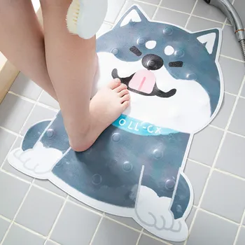 Японски стил ins подложка за пода се справят карикатура Хъски сладък прилив на марката баня подложка за душата подложка за къпане на котка одеяло Животни килими C0328