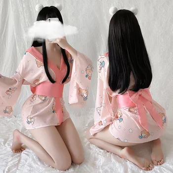 Японското кимоно, едно Женско мило свободното си кимоно с принтом, секси бельо, секси пижами, искушающие костюми, Японски Кимона, Новост 2021 г.